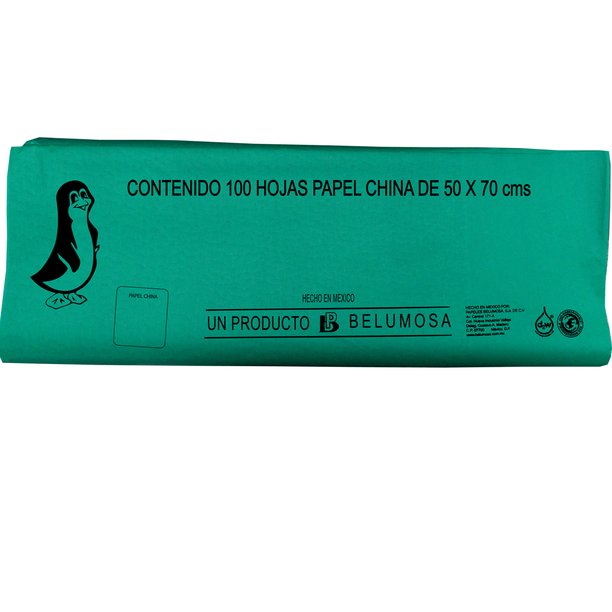 Papel China Pingüino Colores Basicos 75*50cm c/100 pliegos