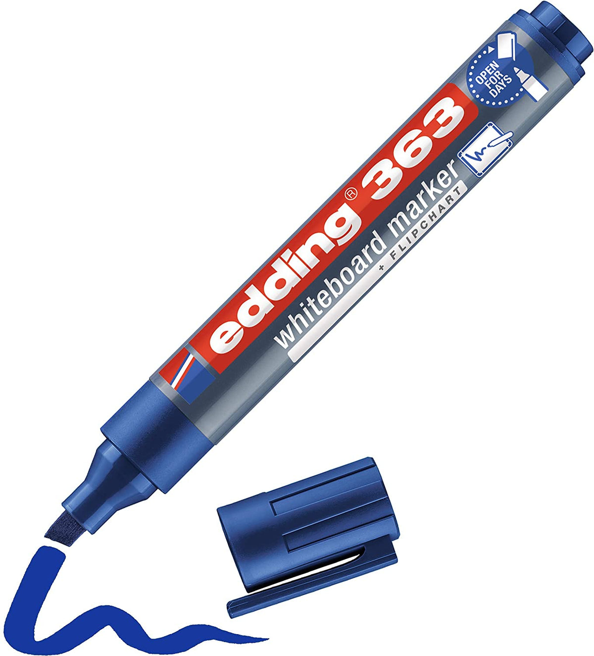 4 Plumones Edding 363 Pizarron Blanco Recargable Punta 1.5