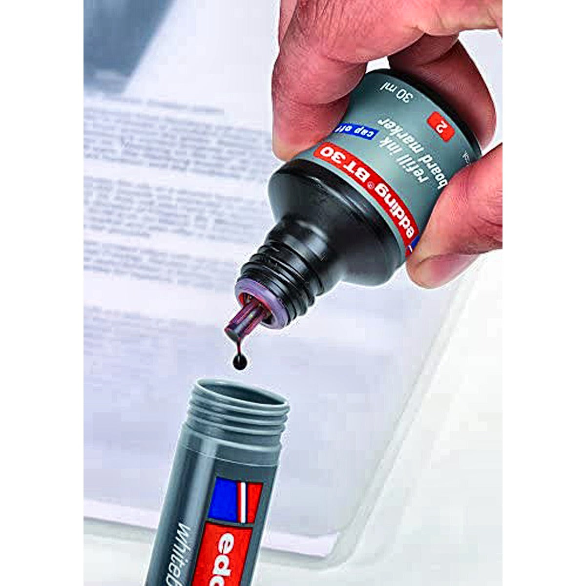 Tinta Edding Bt30 Pizarron Recargable Gotero 30ml Negro
