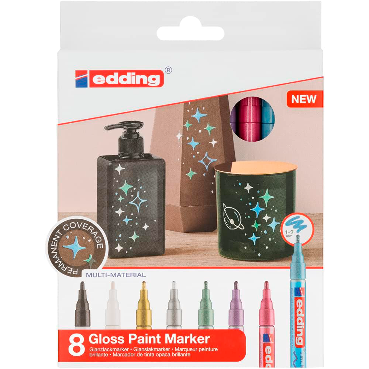 Kit manualidades Gloss Estuche Dale color a tu mundial con edding