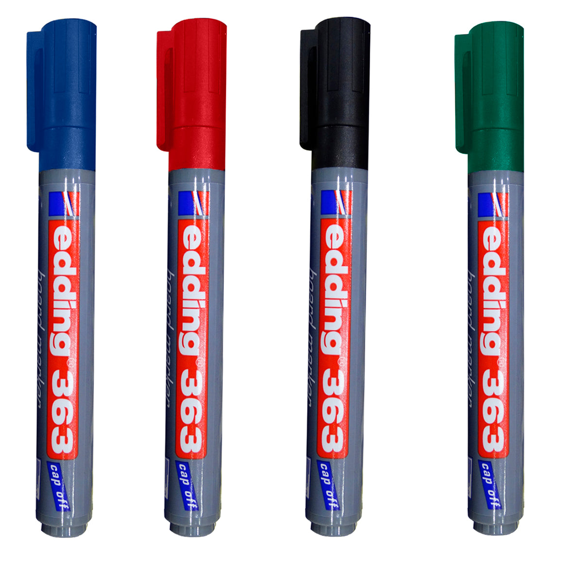 4 Plumones Edding 363 Pizarron Blanco Recargable Punta 1.5