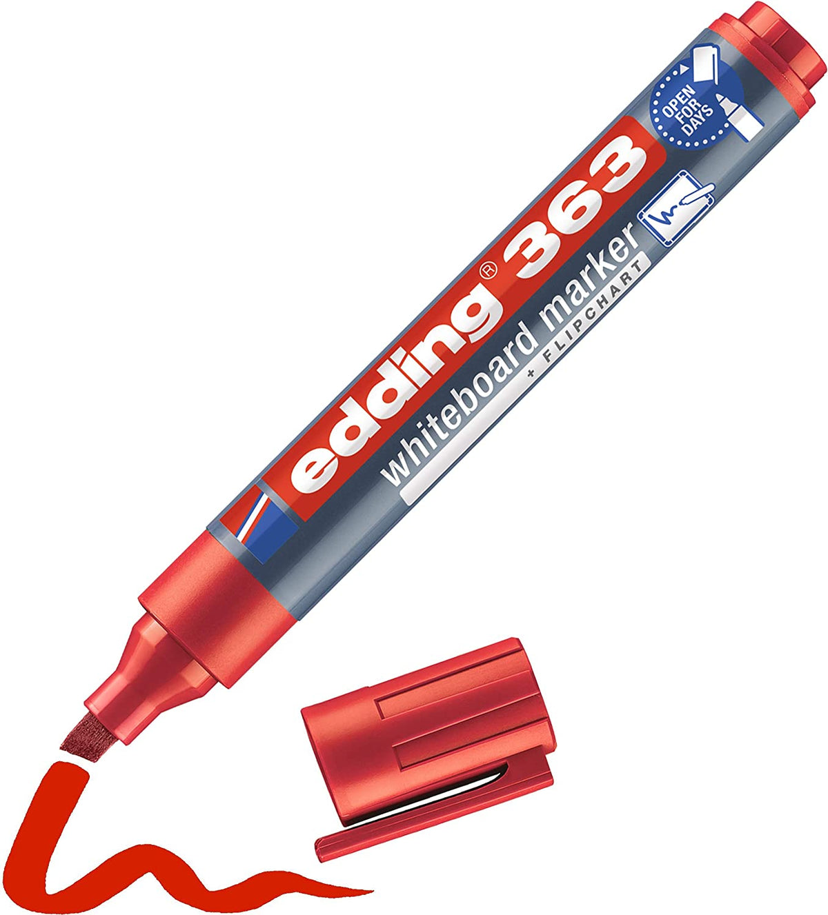 4 Plumones Edding 363 Pizarron Blanco Recargable Punta 1.5