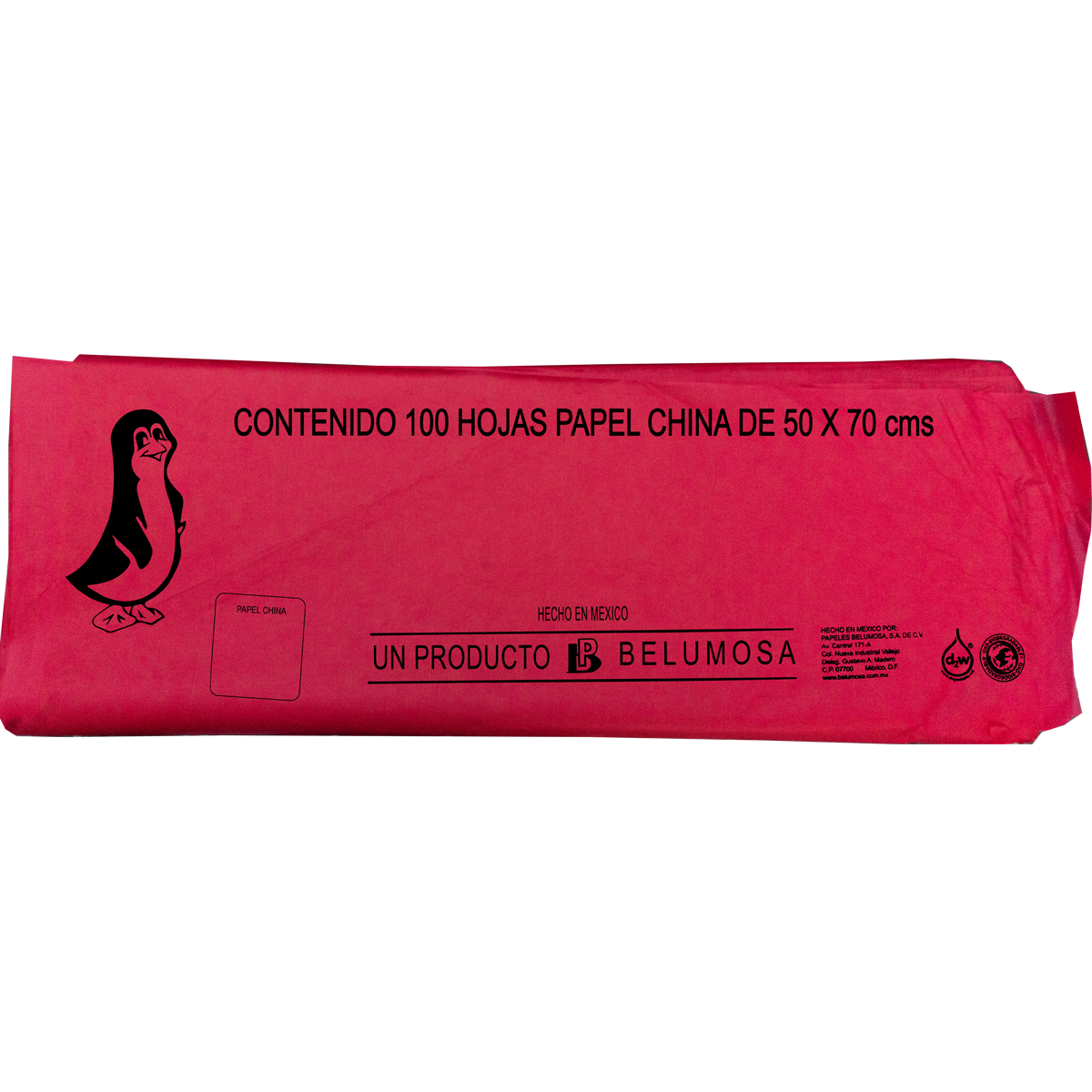 Pingüino Belumosa Tissue Paper Bag with 100 Sheets Flag Red 75*50cm