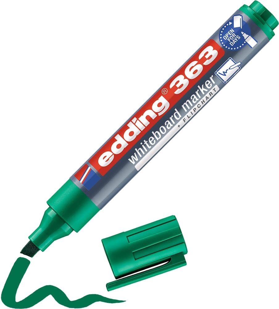 4 Plumones Edding 363 Pizarron Blanco Recargable Punta 1.5