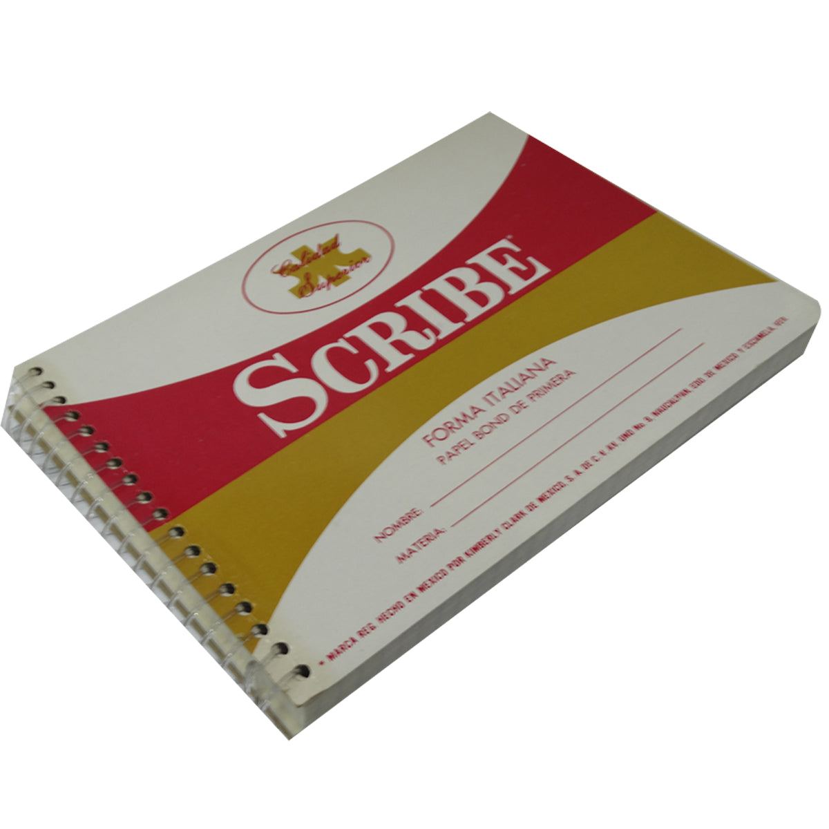 Cuaderno Scribe Italiana Cuadro Grande Espiral Plastico 200 hojas