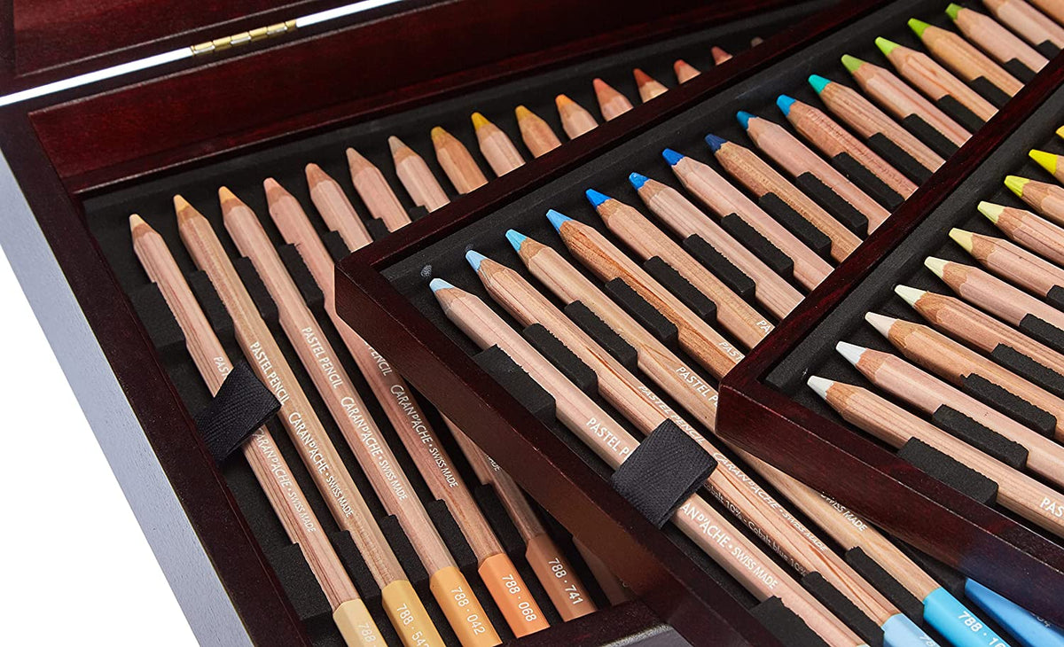 Lapices Color Caran D'ache Luminance Caja Madera C/84 Piezas