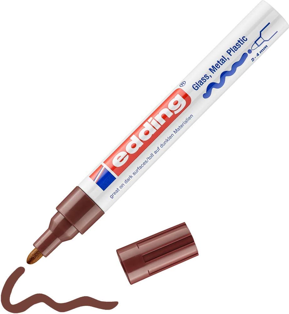Marcador Edding 750 Tinta Opaca Aluminio P.conica 2-4mm Caja c/10 Piezas