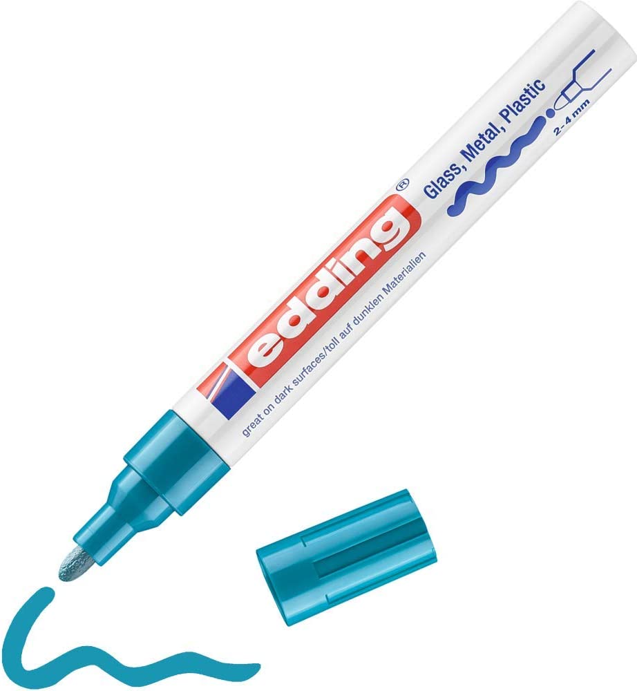 Marcador Edding 750 Tinta Opaca Aluminio P.conica 2-4mm Caja c/10 Piezas