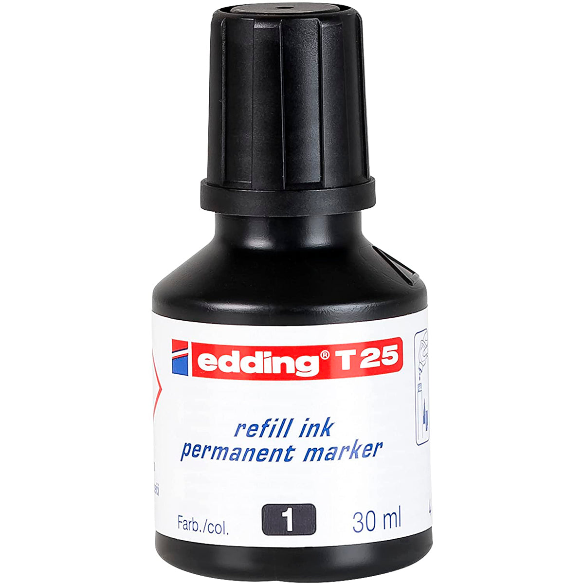 Tinta Edding Et25 Marcador Permanente Frasco Gotero Recarga 30ml
