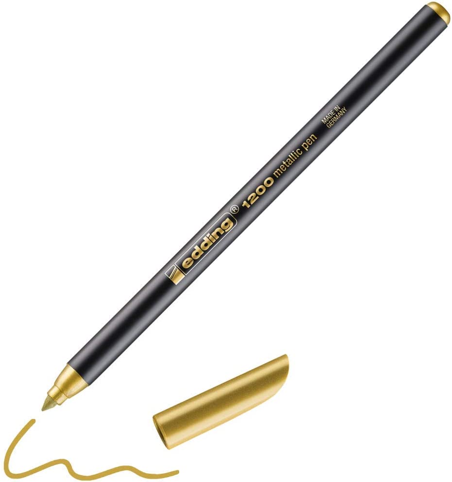 Edding 1200 Metallic Marker Paper Fiber Nib 1-3mm