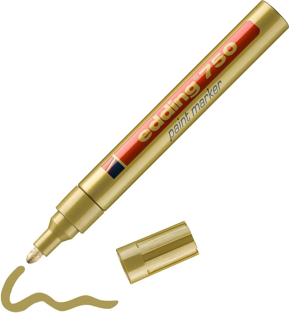 Marcador Edding 750 Tinta Opaca Aluminio P.conica 2-4mm Caja c/10 Piezas