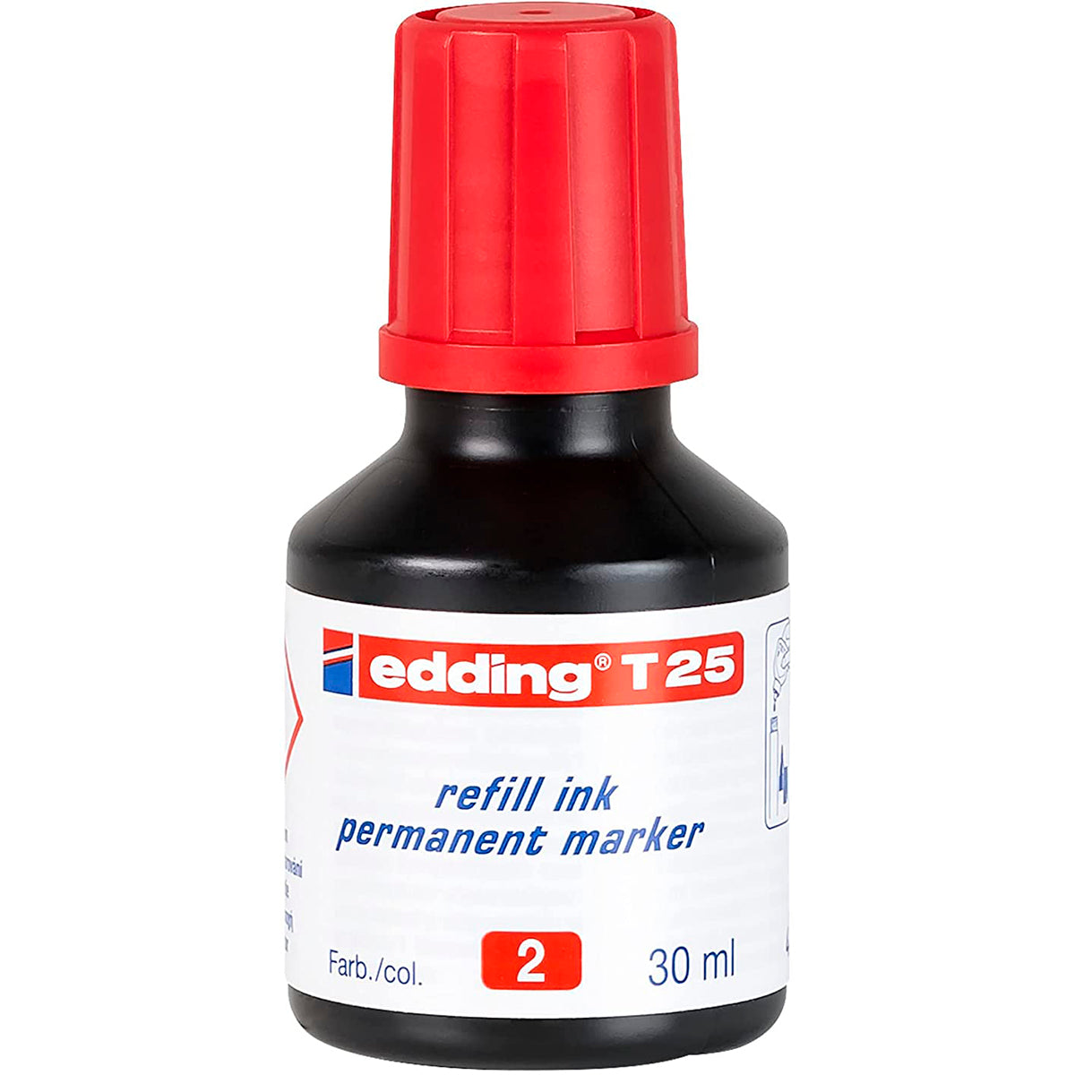 Tinta Edding Et25 Marcador Permanente Frasco Gotero Recarga 30ml